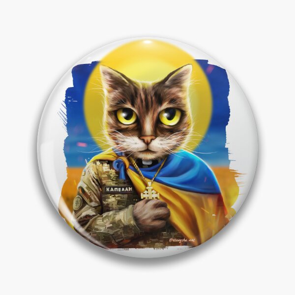 Item preview, Ukrainian cat military chaplain designed and sold by MaryshaArt.