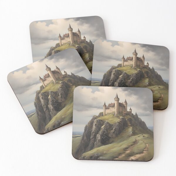 Artikelvorschau, Kopie von Eine alte Burg auf einem Hügel, Vintage Ölgemälde entworfen und verkauft von CreativeSparkzz.