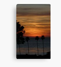 Palm Trees and Pacific Ocean Sunset Canvas Print