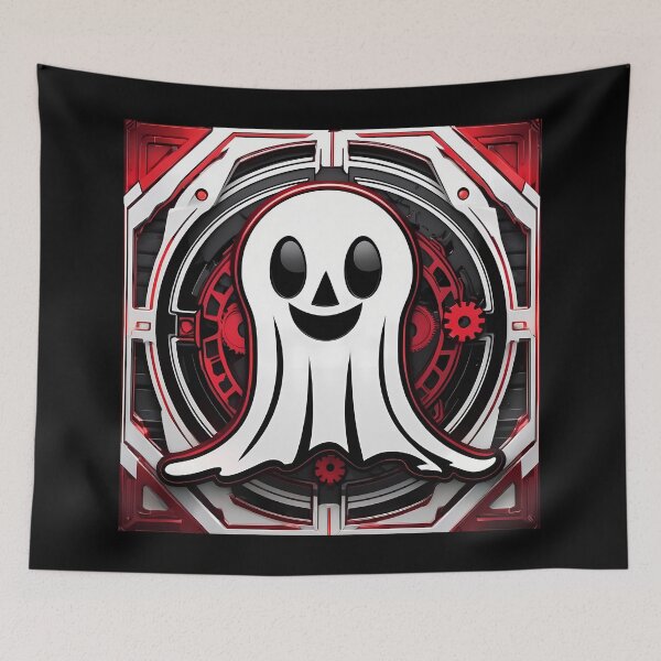 Item preview, Irresistible Digital Art: Friendly Red Mechanical Ghost designed and sold by Artedig.