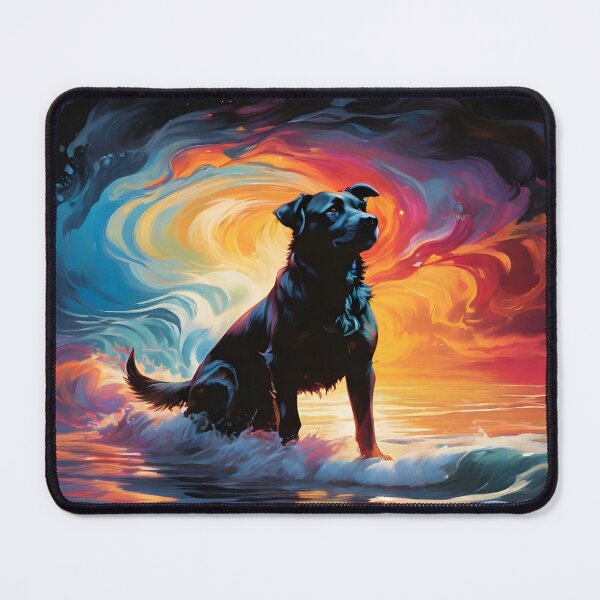 Artikelvorschau, Hund Haustier Ölgemälde auf Leinwand, Original bunte Malerei, Fantasy Wandbild, Wohnzimmer Wanddekor, individuelle Geschenke für einen Freund entworfen und verkauft von X-ecute.