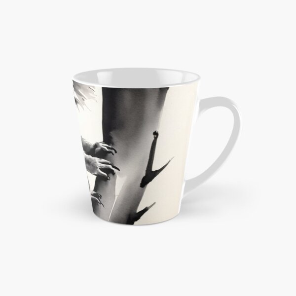 Item preview, High quality, black sumi-e, logo style, black sumi-e silhouette of a koala clinging to a tree trunk, sophisticated, simple, by yukisakura, high quality hot sale art designed and sold by Especiallyforu.