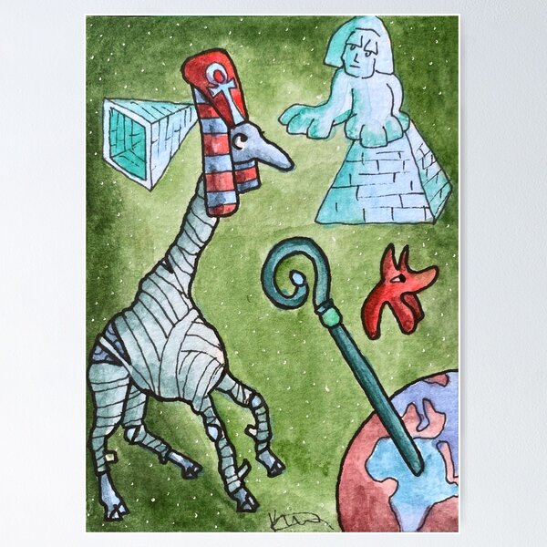Item preview, Giraffe in Space Egypt designed and sold by Katie Atkin.