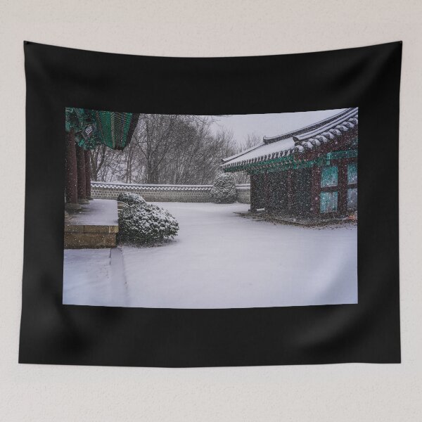 Item preview, Snowy Abandoned Temple Couryard designed and sold by natejordanphoto.