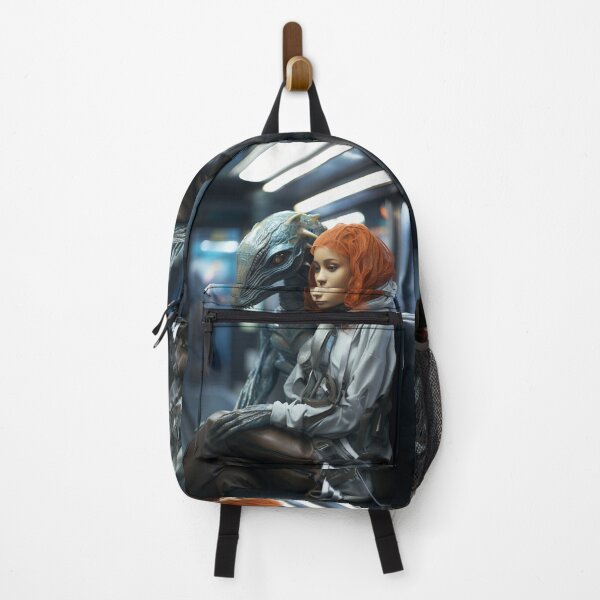 Item preview, Alien and redheaded girl  in subway designed and sold by oilidesing.