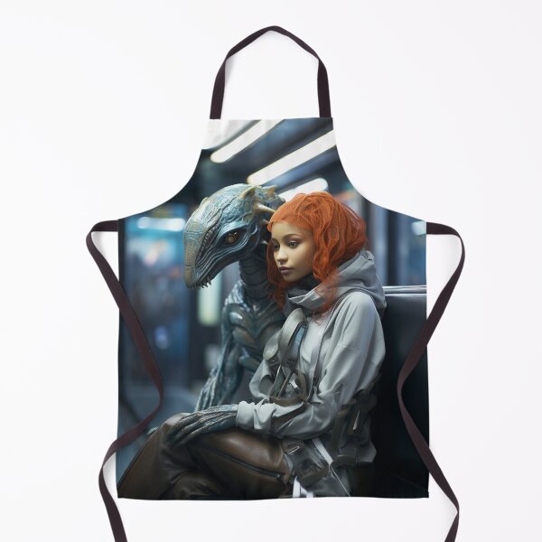 Item preview, Alien and redheaded girl  in subway designed and sold by oilidesing.