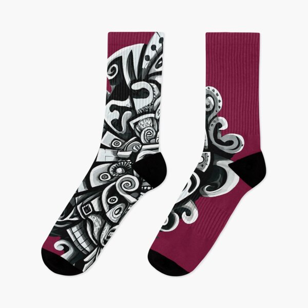 Artikelvorschau, Im Tribal-Stil. Ethnische Symbolik. Schreiben. Zur Felsmalerei. Quetzelcoatlus. Viele aztekische Symbole. Der Kampf zwischen Gut und Böse. Weiß auf Schwarz. Schwarz-Weiß-Grafiken. Tätowieren. Viele Details. entworfen und verkauft von MagelliShop.