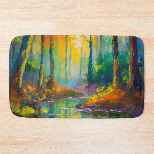 Item preview, Vibrant Abstract Forest Colorful Landscape designed and sold by LuminanceArt.