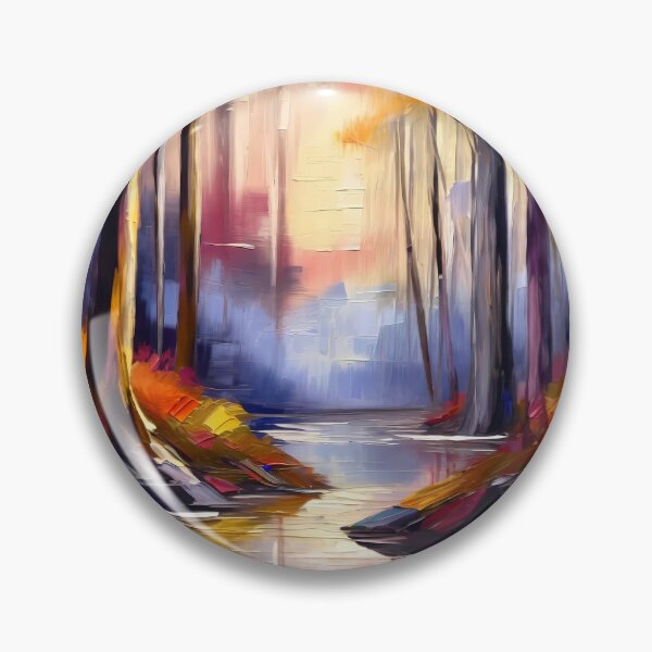 Item preview, Copy of Vibrant Abstract Forest Colorful Landscape designed and sold by LuminanceArt.