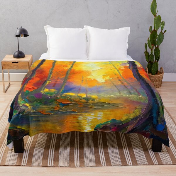 Item preview, Luminous Forest Path Abstract Impressionistic Painting designed and sold by LuminanceArt.