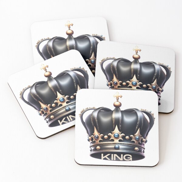 Item preview, black crown with inscription king designed and sold by Vilemo.