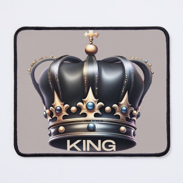 Item preview, black crown with inscription king designed and sold by Vilemo.