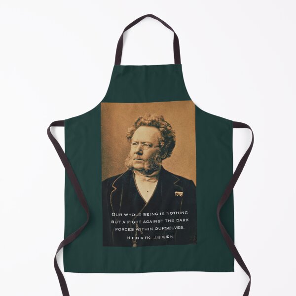 Item preview, Henrik Ibsen portrait and quote: Henrik Ibsen portrait and quote: Our whole being is nothing but a fight against the dark forces within ourselves. designed and sold by artbleed.