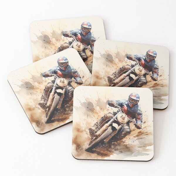 Item preview, Speedway rider watercolor designed and sold by Sp3ctrumOfColor.