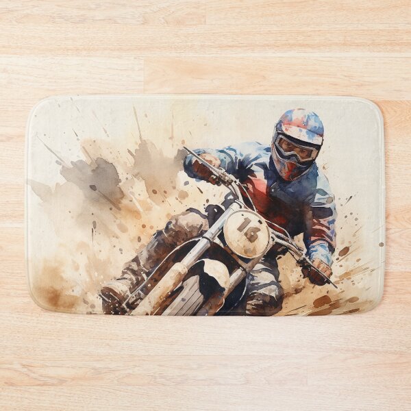 Item preview, Speedway rider watercolor designed and sold by Sp3ctrumOfColor.