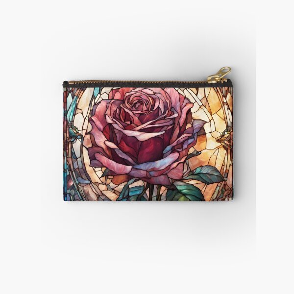 Item preview, Stained Glass Pink Rose designed and sold by ChanceTwoArt.