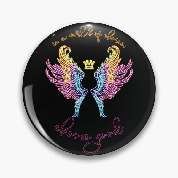 Item preview, Neon angel wings with a crown designed and sold by HarridanCreates.