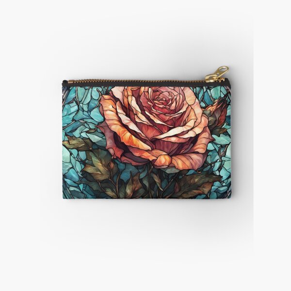 Item preview, Stained Glass Pink Rose designed and sold by ChanceTwoArt.