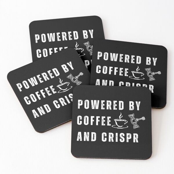 Item preview, Powered by coffee and crispr funny laboratory science design designed and sold by Lady-Frost.