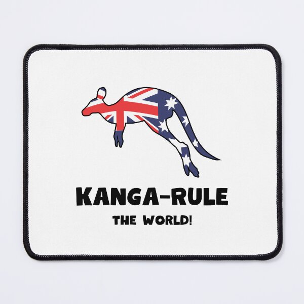 Item preview, Happy Aussie Day Kangaroo "Kanga-Rule The World" Funny Pun - Australian Flag designed and sold by mimiscreativity.