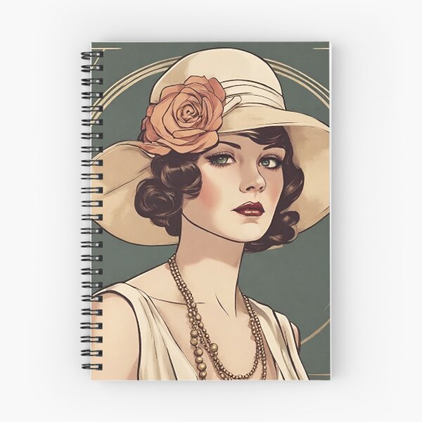 Item preview, Swing and Fringes: Retro Portrait of a 1920s Flapper designed and sold by Aurorartsprint.
