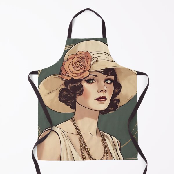 Item preview, Swing and Fringes: Retro Portrait of a 1920s Flapper designed and sold by Aurorartsprint.