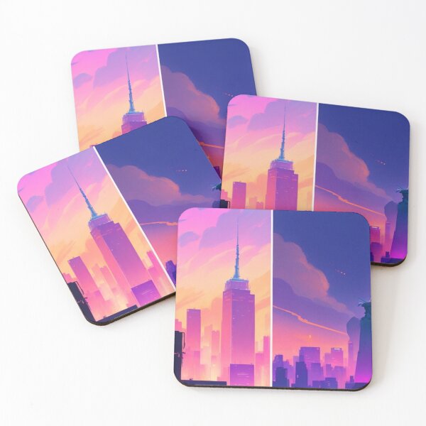 Item preview, Púrpura Neón Nueva York designed and sold by TondoMeander.
