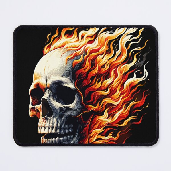 Item preview, burning skull designed and sold by czarnyfeniks.