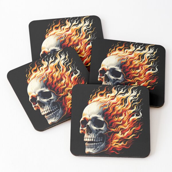 Item preview, burning skull designed and sold by czarnyfeniks.