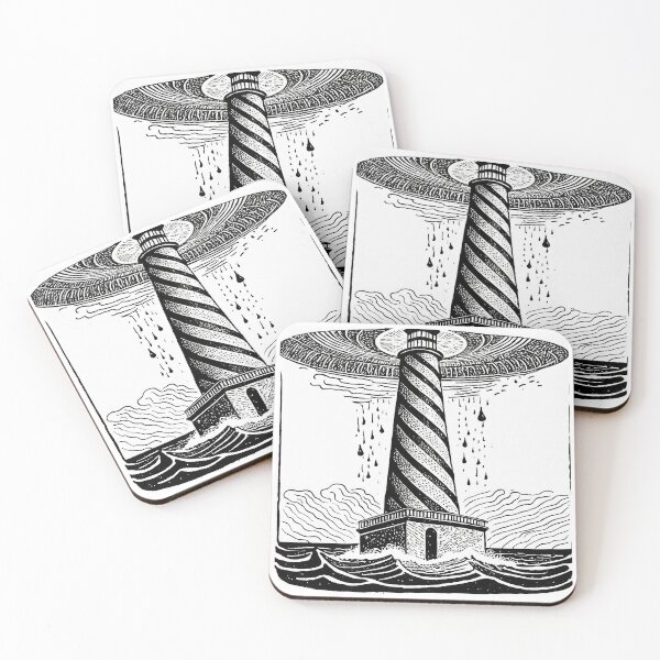 Item preview, Lighthouse and UFOs designed and sold by GAETIGE.