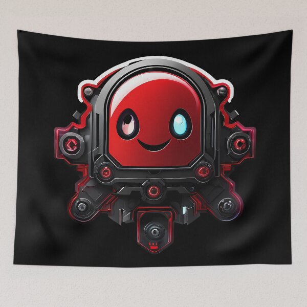 Item preview, Laugh in Style: Red Mechanical Ghost in your Space designed and sold by Artedig.