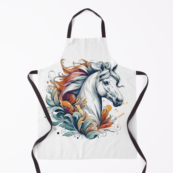Item preview, "A scene of catching the reins of a white horse and facing each other" Watercolor designed and sold by PaintMeWorld.