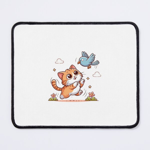 Item preview, A kitten trying to catch a flying bird designed and sold by liugr-dl.