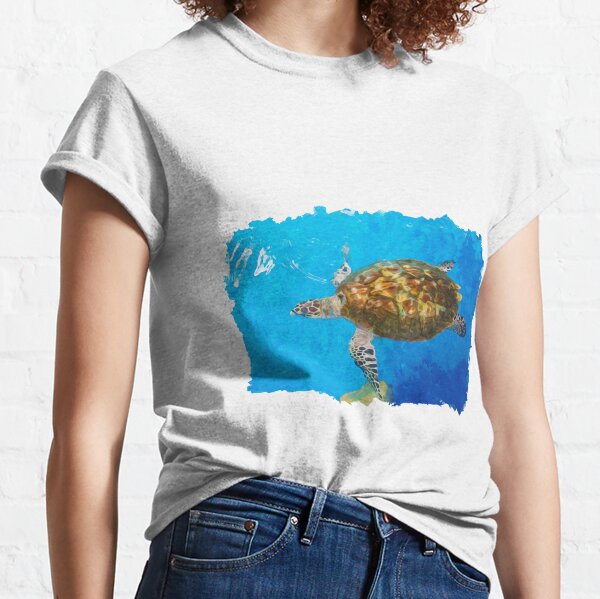 Green Turtle Women's T-Shirts & Tops for Sale