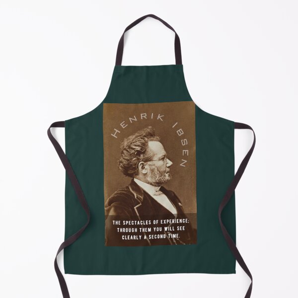 Item preview, Henrik Ibsen portrait and quote: The spectacles of experience; through them you will see clearly a second time. designed and sold by artbleed.