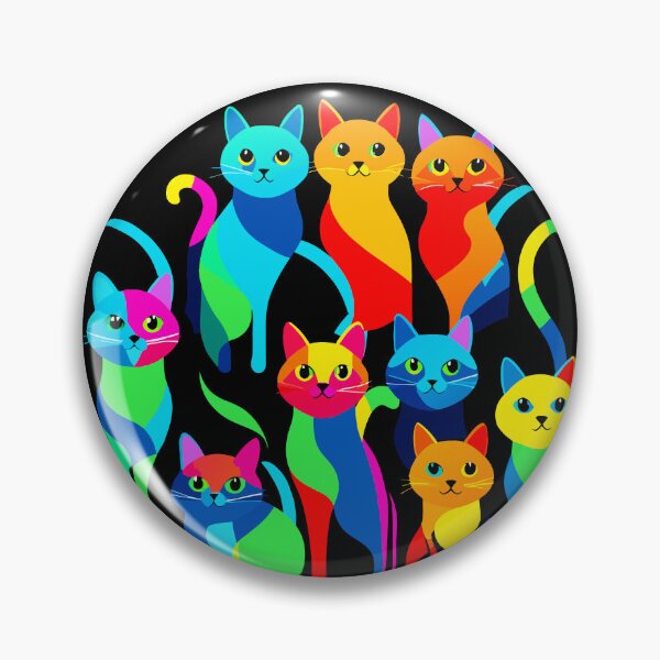 Aperçu de l'œuvre Copie des chats arc-en-ciel en poche créée et vendue par malecart.