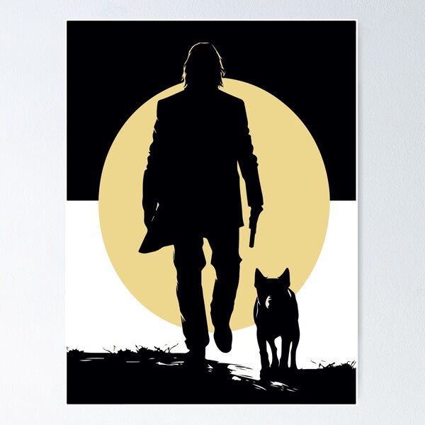 Artikel-Vorschau von Baba Yaga mit seinem geliebten Hund minimalistische Kunst, designt und verkauft von PrintShangri-La.