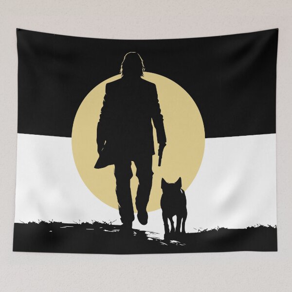 Item preview, Baba Yaga With His Beloved Dog Minimalist Art designed and sold by PrintShangri-La.