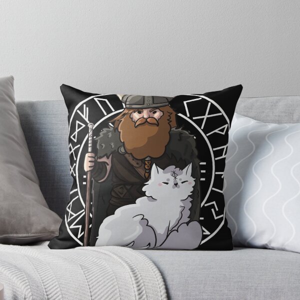 Item preview, Viking and his Cat Vegvisir  designed and sold by FelineEmporium.