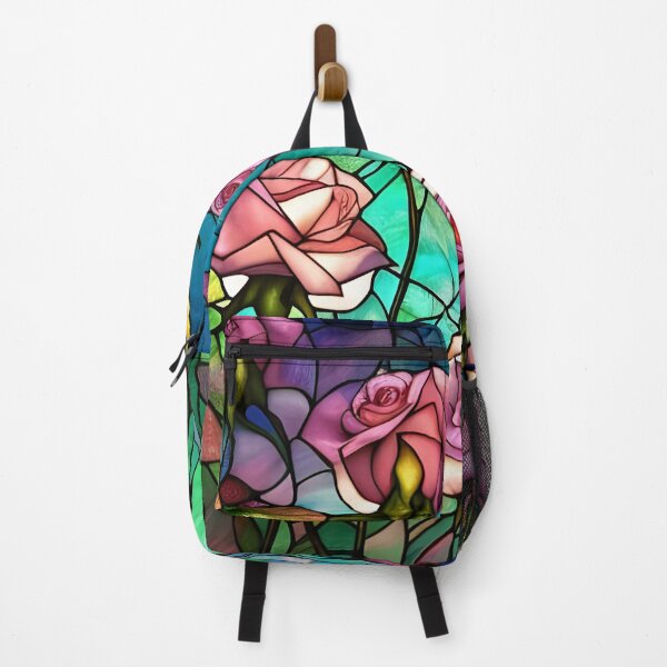 Item preview, Stained Glass Pink Roses designed and sold by ChanceTwoArt.