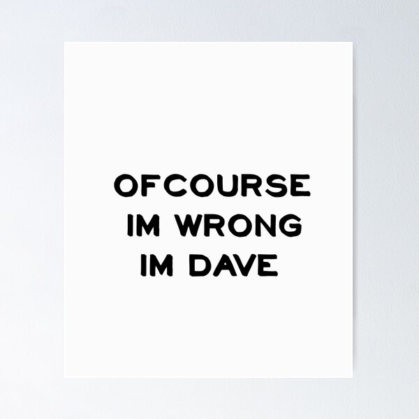 Item preview, ofcourse im wrong im dave designed and sold by sarina G.