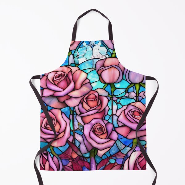 Item preview, Stained Glass Pink Roses designed and sold by ChanceTwoArt.