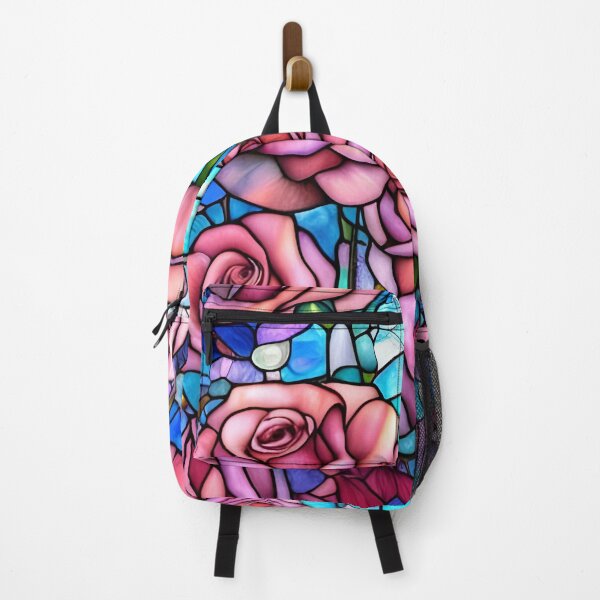 Item preview, Stained Glass Pink Roses designed and sold by ChanceTwoArt.