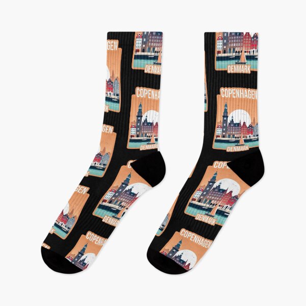 Item preview, Architectural landscape of copenhagen. Copenhagen skyline travel design. designed and sold by Unitepeople.