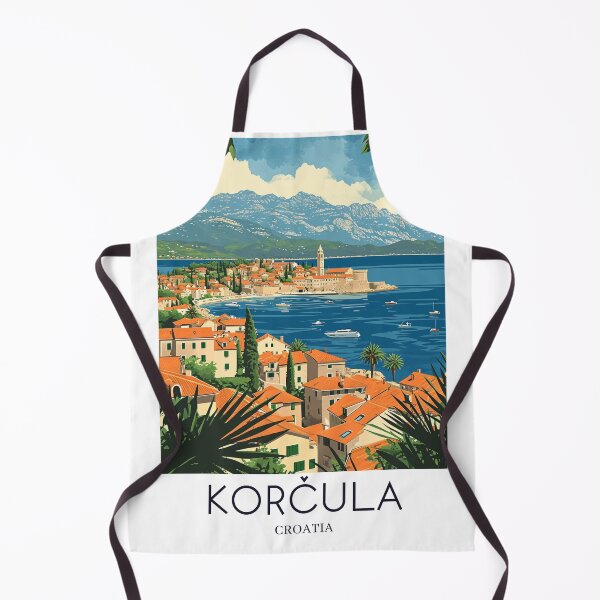 Item preview, A Pop Art Travel Print of Korčula - Croatia  designed and sold by StudioRedKoala.