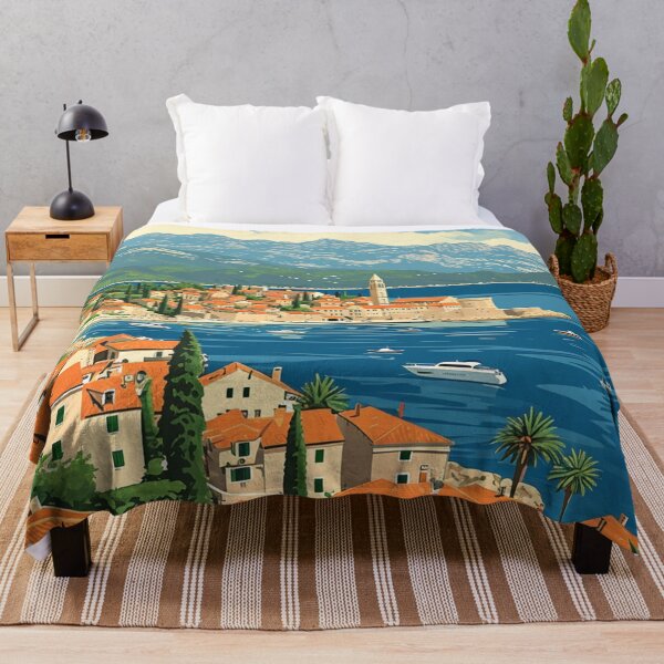 Item preview, A Pop Art Travel Print of Korčula - Croatia  designed and sold by StudioRedKoala.