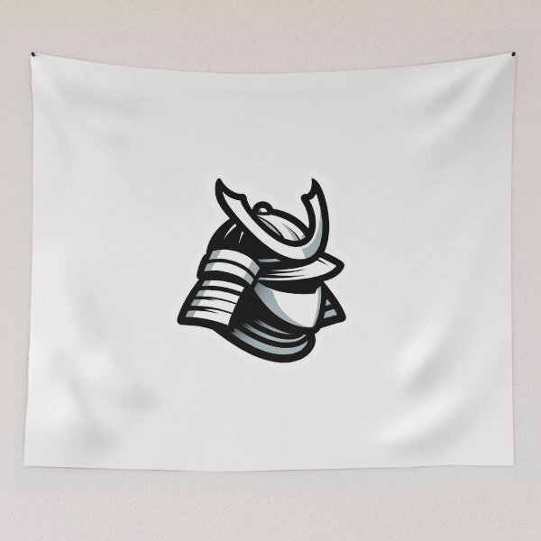 Item preview, Monochrome Samurai Helm: Stylized Kabuto Decal designed and sold by ShogunStyle.