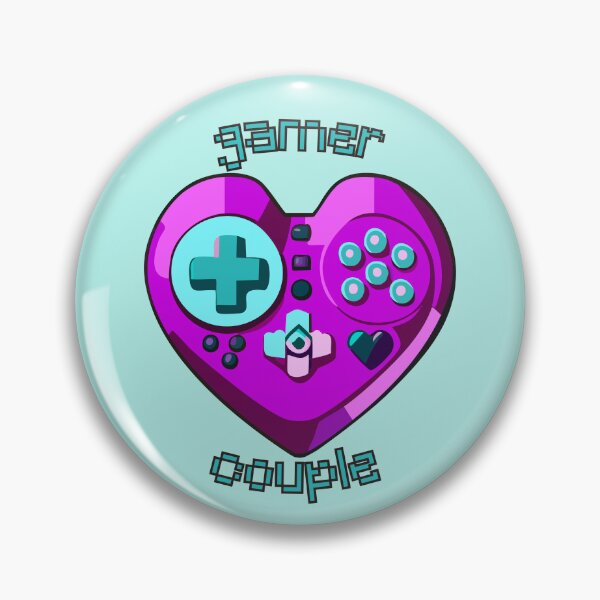 Item preview, Gamer couple heart designed and sold by Blueberry Shake.
