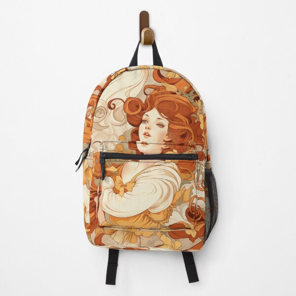 Item preview, Art nouveau beautiful woman pattern Alphonse Mucha style designed and sold by TankandDPS.