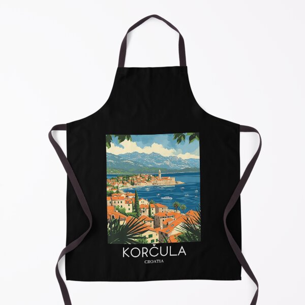 Item preview, A Pop Art Travel Print of Korčula - Croatia  designed and sold by StudioRedKoala.